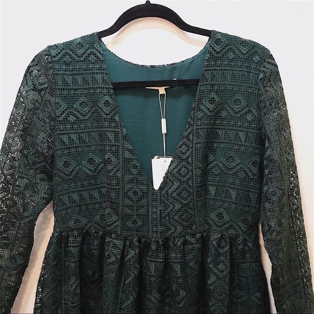 REDUCED // UO Little White Lies Emerald Dress - Picture 5 of 8